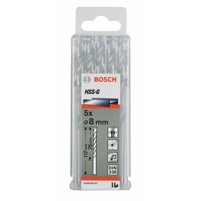 Bosch Professional HSS-G, 21/64 x 3 11/32 x 4 5/8