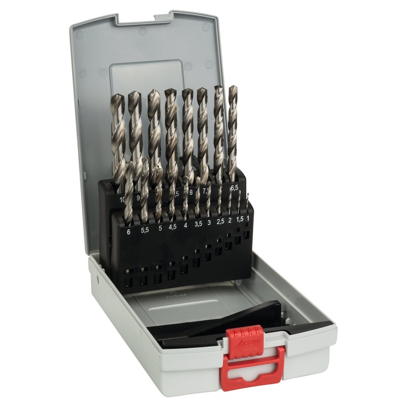 Bosch Professional HSS-G ProBox Metal Drill Bit Set – 19 Pieces (1-10mm, DIN 338, 135)