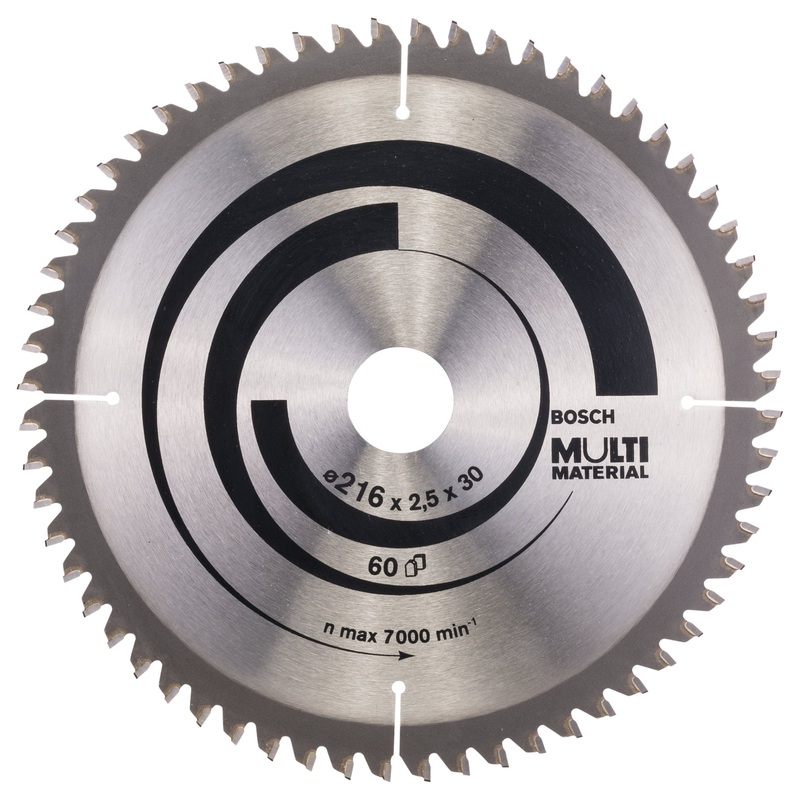 Bosch Professional Multi Material Circular Saw Blade – 216mm x 30mm x 2.5mm, 60 Teeth