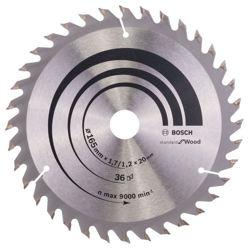 Bosch Professional Optiline Wood Circular Saw Blade – 165 x 20/16 x 1.7 mm, 36 Teeth