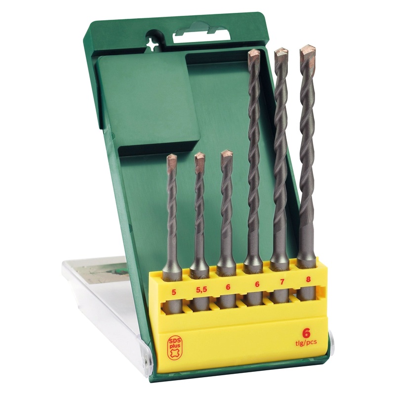 Bosch Professional SDS Plus Hammer Drill Bit Set – 6 Pieces
