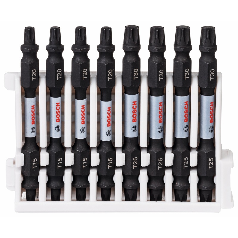 Bosch Professional Double Ended Bit Pack – 65mm, 4xT15-T20, 4xT25-T30 – Pick & Clic Impact