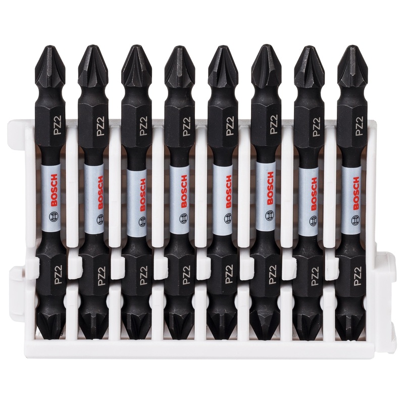Bosch Professional Double Ended Bit Pack – 65mm, 8xPZ2 Pick & Clic Impact