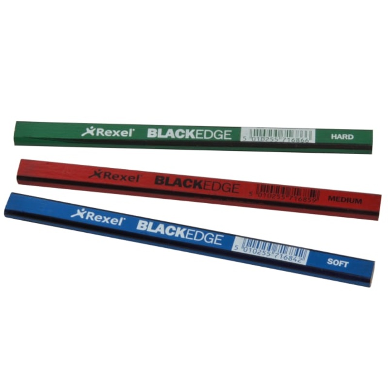 Blackedge Carpenter’s Pencils – Assorted (Card 12)