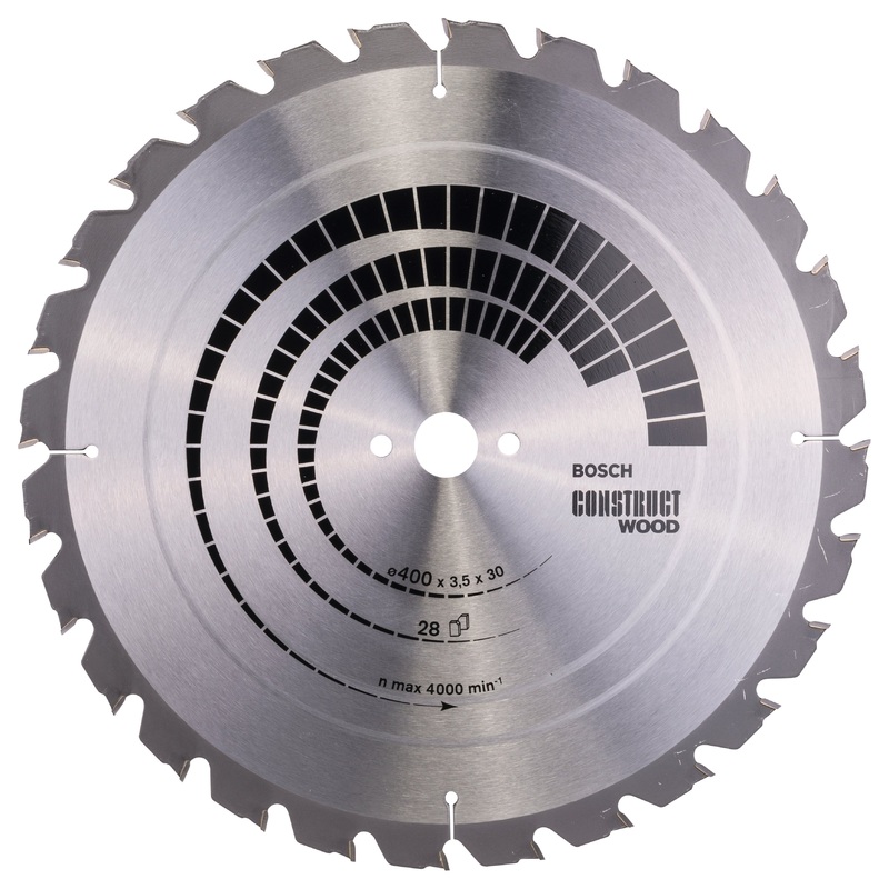 Bosch Professional Construct Wood Circular Saw Blade – 400 x 30 x 3.5mm, 28 Teeth