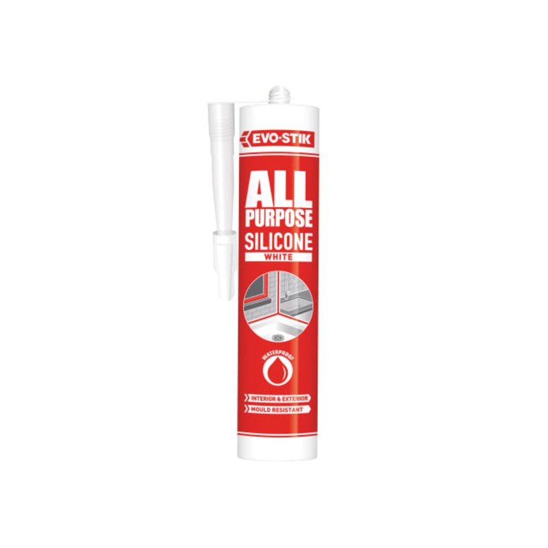 EVO-STIK 112902 All Purpose Flex Silicone Sealant White C20