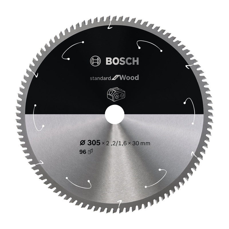 Bosch Professional Circular Saw Blade for Wood – 305×2.2/1.6x30x T96, Cordless Compatible
