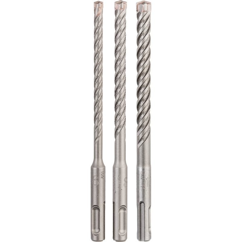 Bosch Professional SDS Plus-5X Hammer Drill Bit Set – 3 Pieces (6/8/10mm)