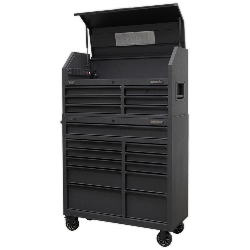 Sealey Tool Chest 17 Drawer Combination Soft Close Drawers with Power Strip