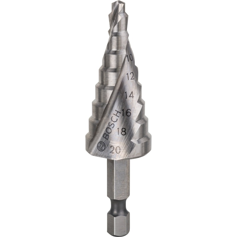 Bosch Professional Step Drill Bit HSS 1/4 Hex – 4-20mm