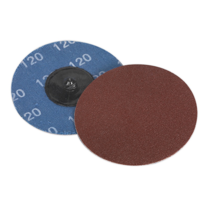 Sealey Quick-Change Sanding Disc 75mm 120Grit Pack of 10