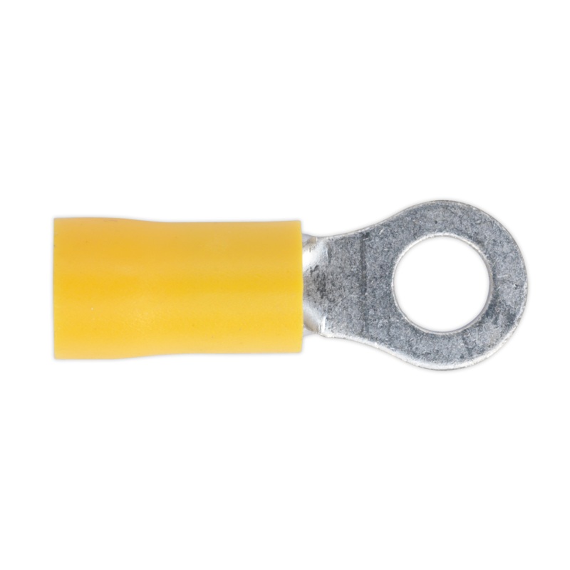 Sealey Easy-Entry Ring Terminal 5.3mm (2BA) Yellow Pack of 100
