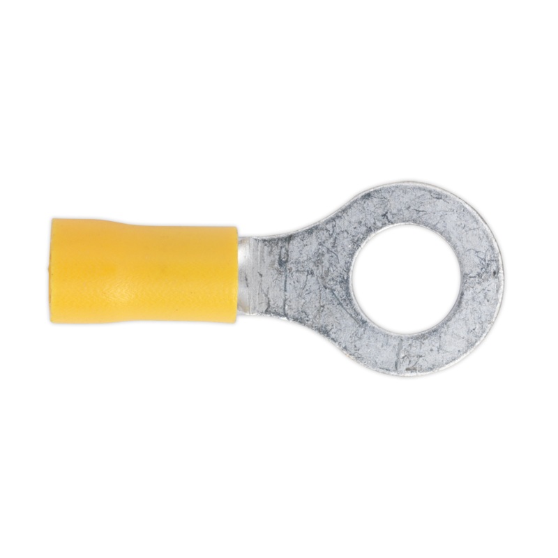 Sealey Easy-Entry Ring Terminal 8.4mm (5/16) Yellow Pack of 100