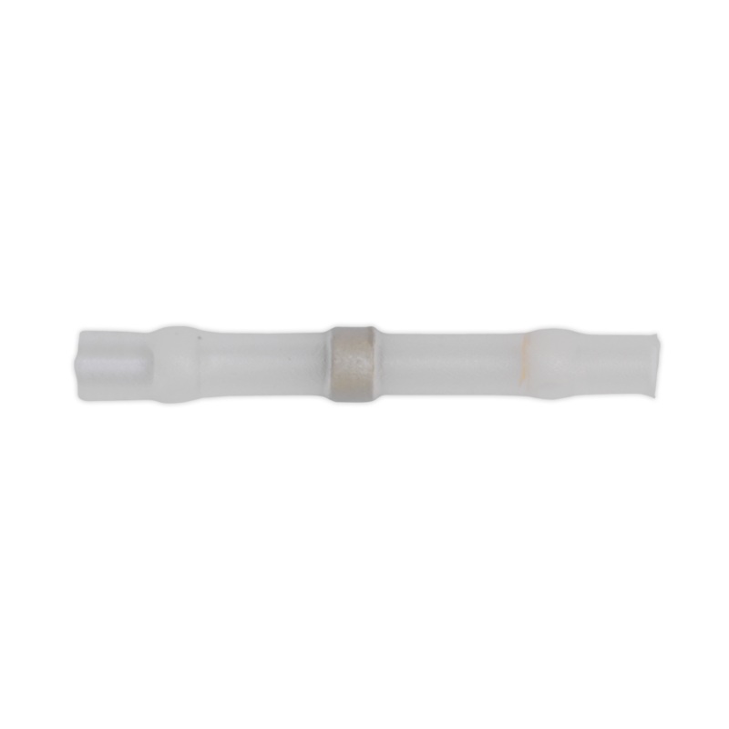 Sealey Heat Shrink Butt Connector Solder Terminal 24-22 AWG White Pack of 25