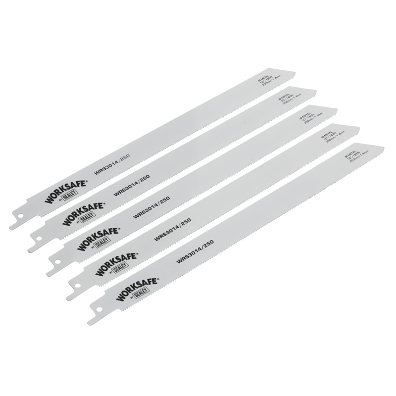 Sealey Reciprocating Saw Blade Metal 250mm 18tpi – Pack of 5