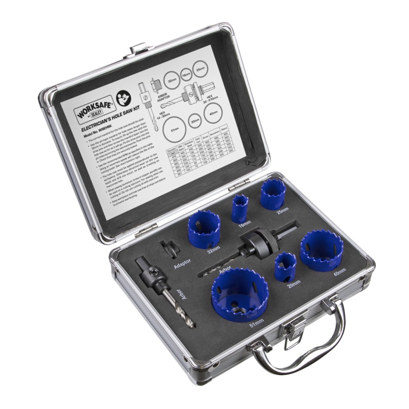 Sealey Hole Saw Kit 9pc – Electricians