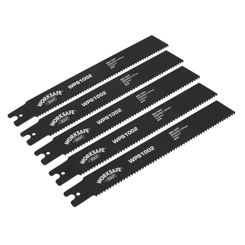 Sealey Pipe Saw Blade 200 x 25 x 1.7mm 8tpi – Pack of 5