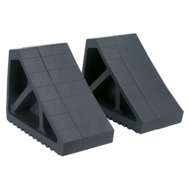 Sealey Rubber Wheel Chocks – Pair WC02