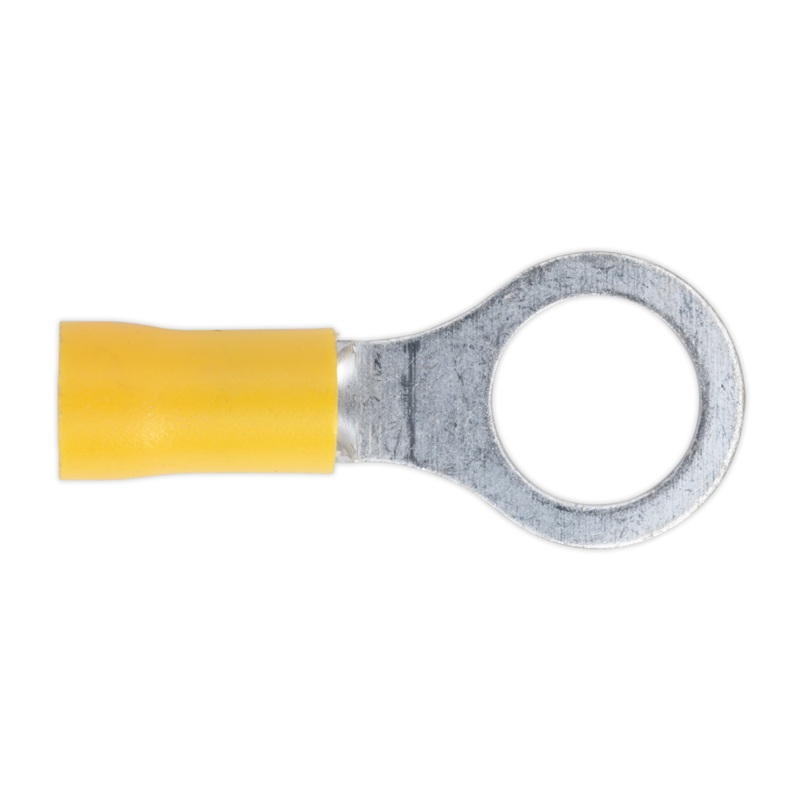 Sealey Easy-Entry Ring Terminal 10.5mm (3/8) Yellow Pack of 100