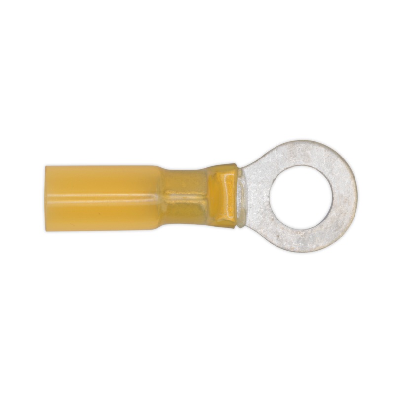 Sealey Heat Shrink Ring Terminal 8.4mm Yellow Pack of 25