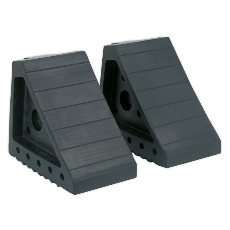 Sealey Rubber Wheel Chocks – Pair WC01