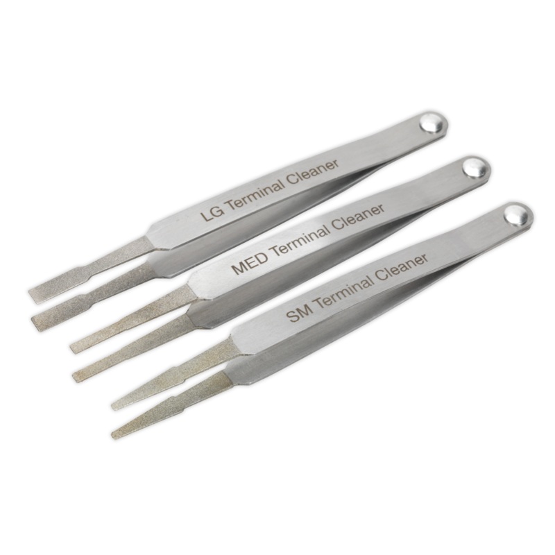 Sealey Terminal Cleaner Set 3pc – Diamond Grip