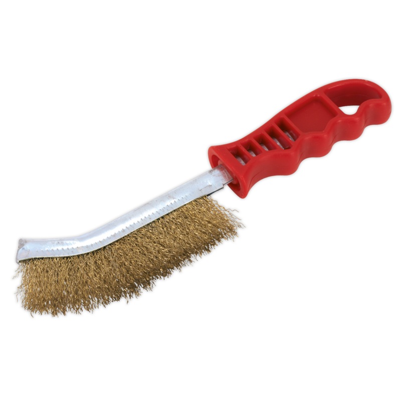 Sealey Wire Brush Brassed Steel Plastic Handle