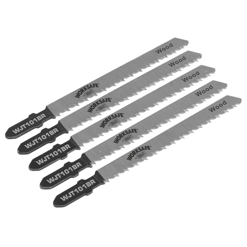 Sealey Jigsaw Blade Wood & Plastics 75mm 10tpi – Pack of 5 WJT101BR