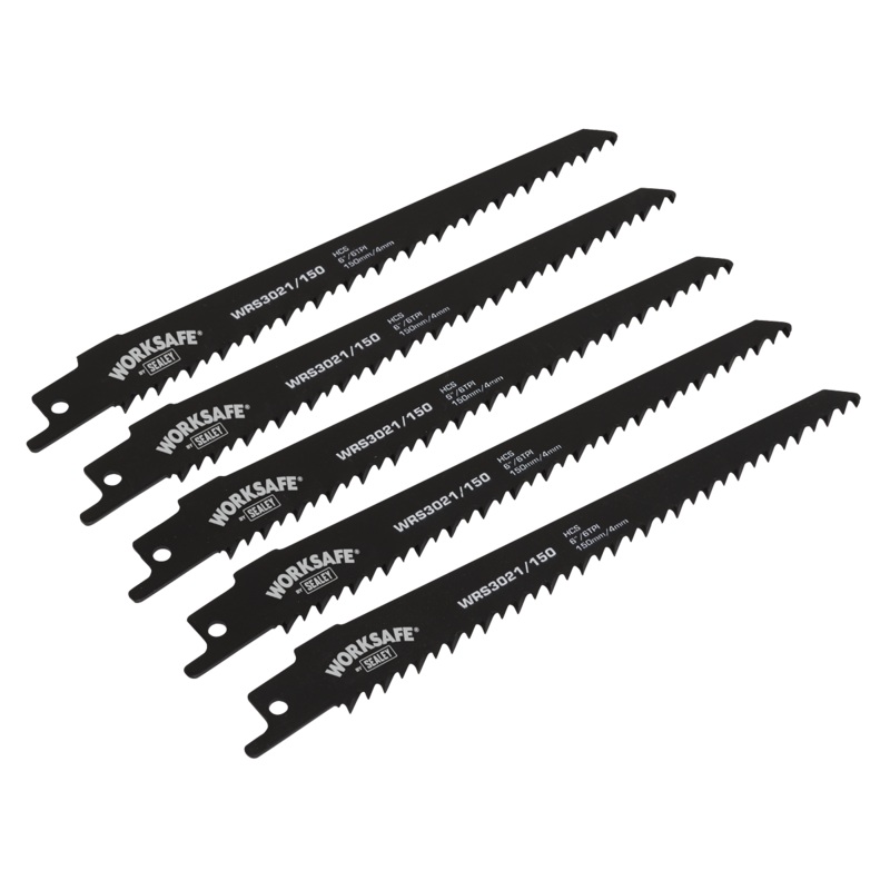 Sealey Reciprocating Saw Blade 150mm 6tpi – Pack of 5