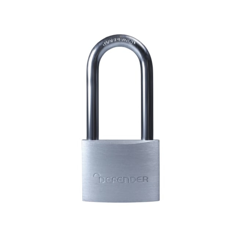 DEFENDER Aluminium Padlock Long Shackle 40mm