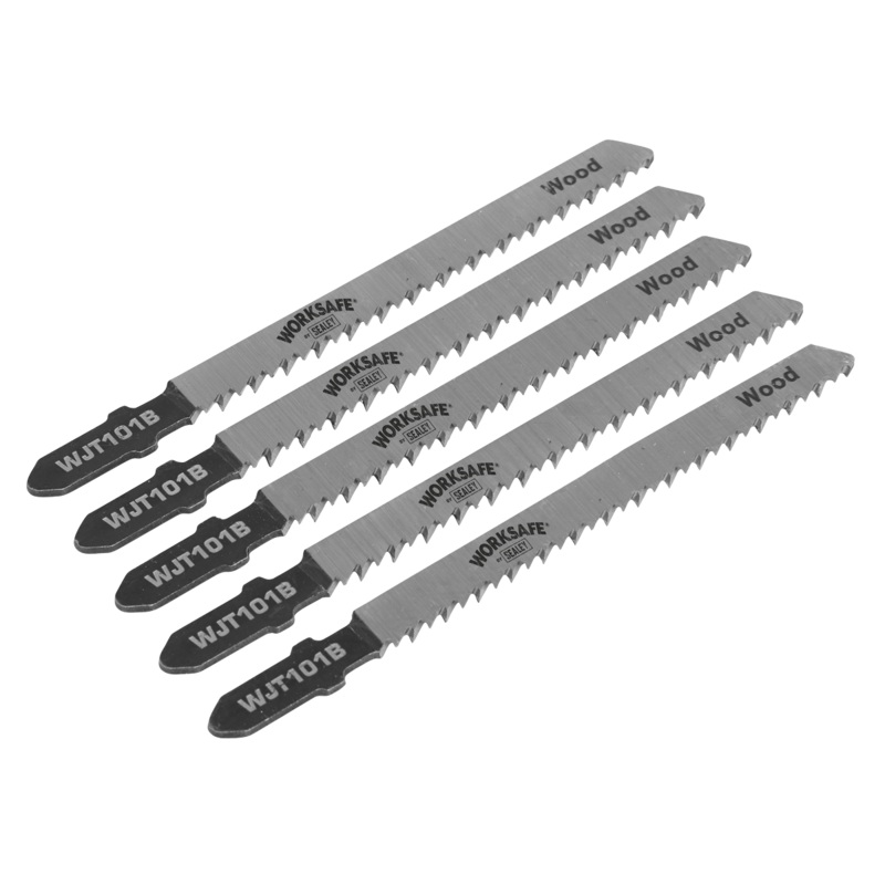 Sealey Jigsaw Blade Wood & Plastics 75mm 10tpi – Pack of 5 WJT101B