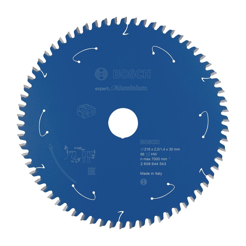 Bosch Professional Expert Aluminium Circular Saw Blade for Cordless Saws – 216×2/1.4×30 T66