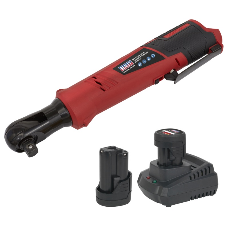Sealey Cordless Ratchet Wrench Kit 1/2Sq Drive 12V SV12 Series – 2 Batteries