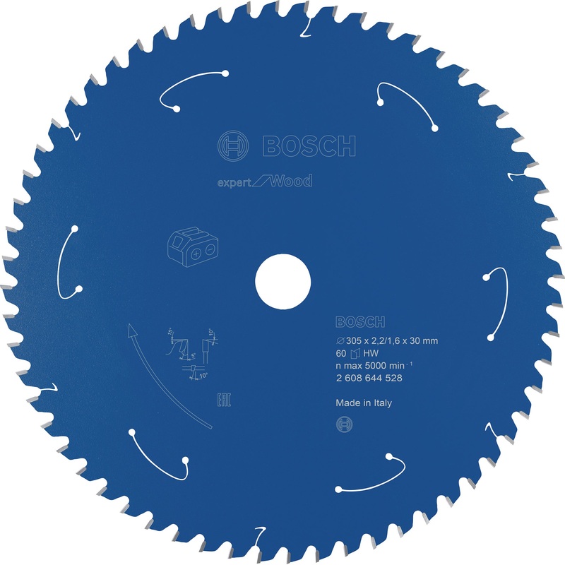 Bosch Professional Expert Circular Saw Blade for Wood – Cordless Saws – 305×2.2/1.6×30 T60