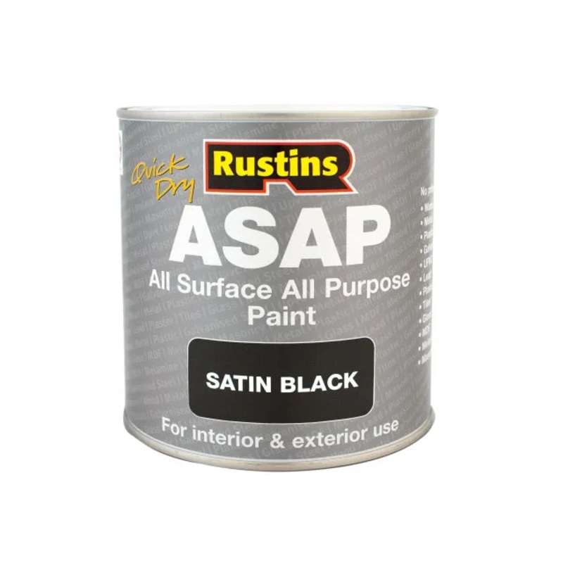 Rustins ASAP Paint Black 500ml