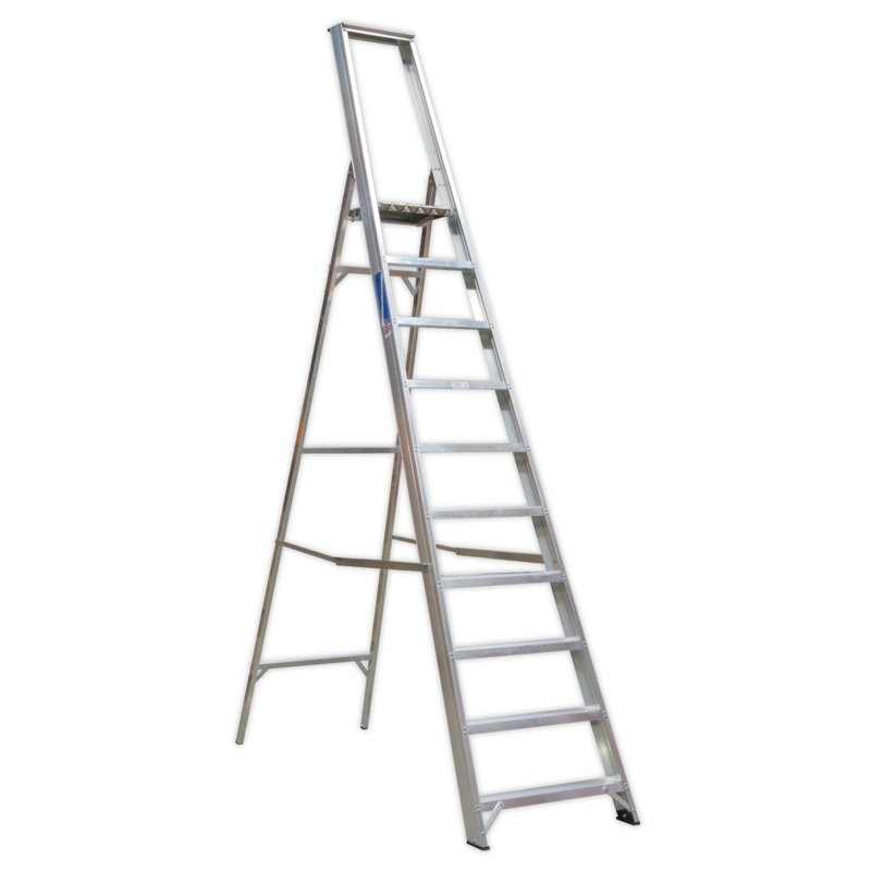 Sealey Aluminium Step Ladder 10-Tread Industrial BS 2037/1