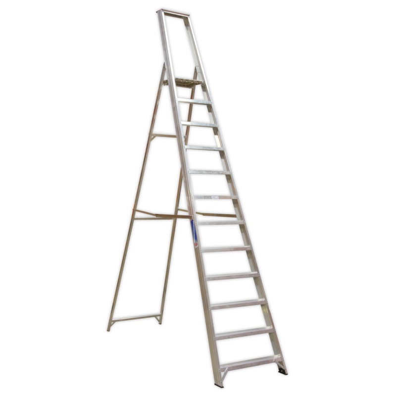 Sealey Aluminium Step Ladder 12-Tread Industrial BS 2037/1