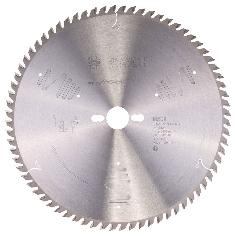 Bosch Professional Expert Circular Saw Blade for Wood – 300 x 30 x 3.2 mm, 72 Teeth