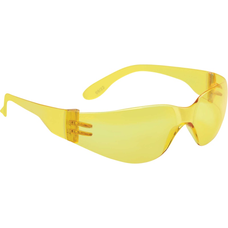 Delta Plus BRAVA2 YELLOW Safety Glasses  Enhanced Vision & UV Protection