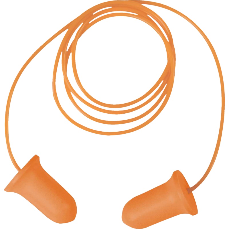Delta Plus CONICCOPLUS200 High-Visibility Corded Disposable Earplugs  Box of 200