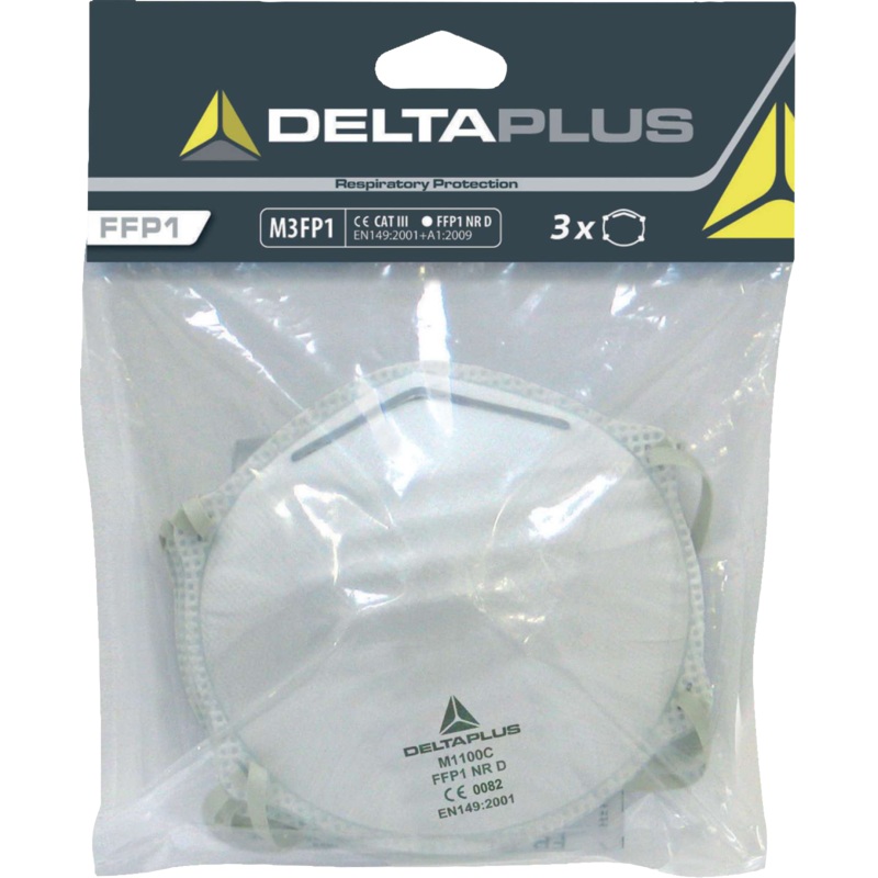 Delta Plus M3FP1 P1 Disposable Masks – Pack of 3