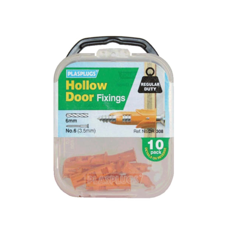 Plasplugs DR 308 Hollow Door Fixings (10)