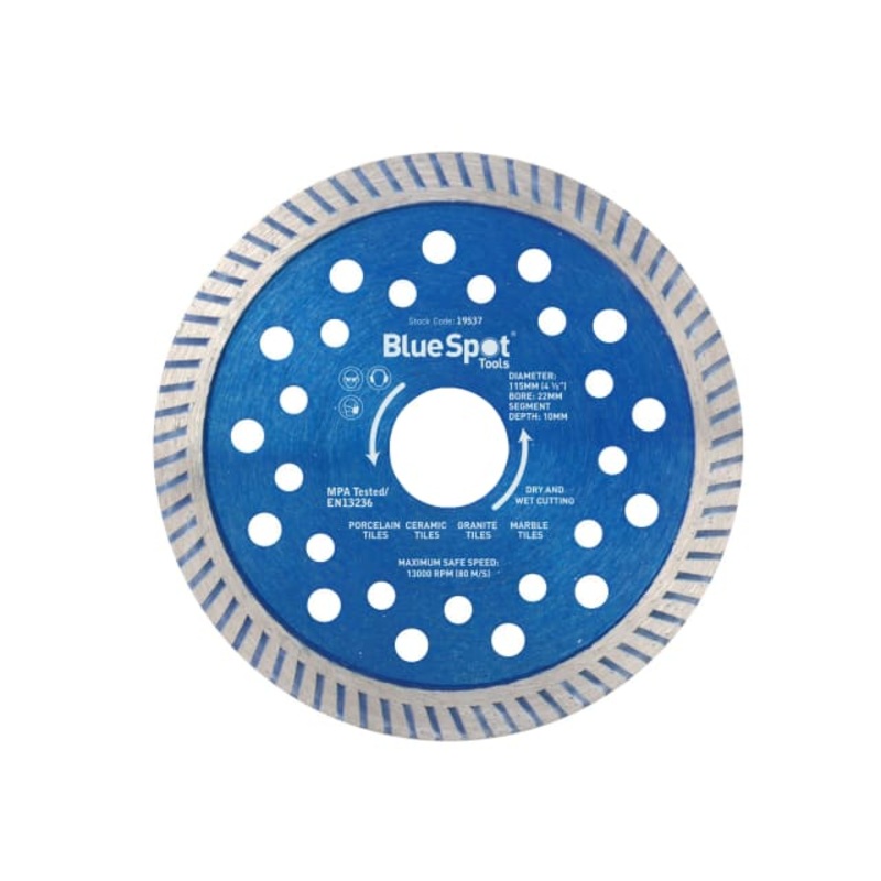 BlueSpot Tools Turbo Cutting Disc 115 x 22mm