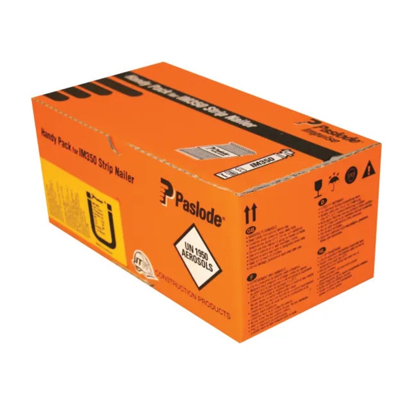 Paslode 2.8 x 63mm 350 Ring Nails Stainless Steel Finish Box of 1100 + 1 Fuel Cell