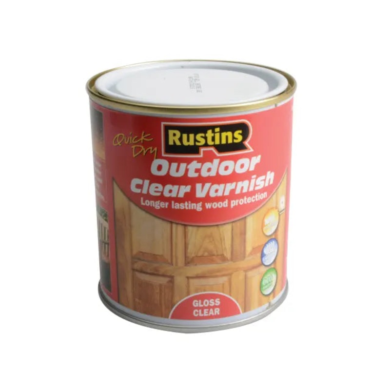Rustins Exterior Varnish Clear Gloss 500ml