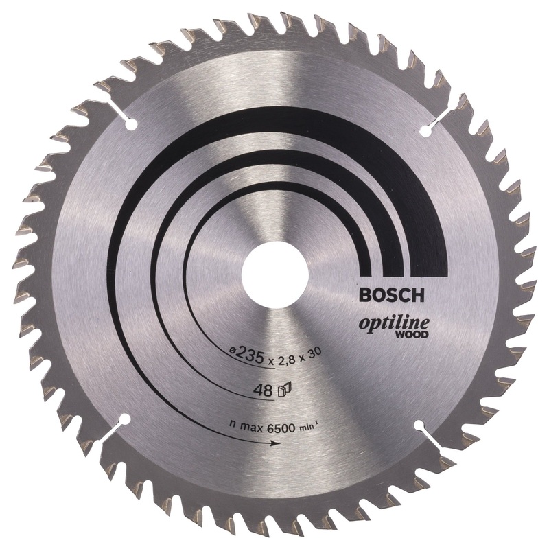 Bosch Professional Optiline Wood Circular Saw Blade – 235 x 30/25 x 2.8 mm, 48 Teeth