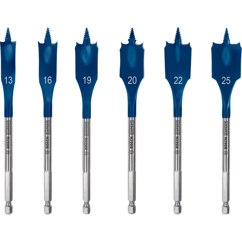 Bosch Professional SelfCut Speed Spade Drill Bit Set – 6 Pieces (13/16/19/20/22/25 mm)