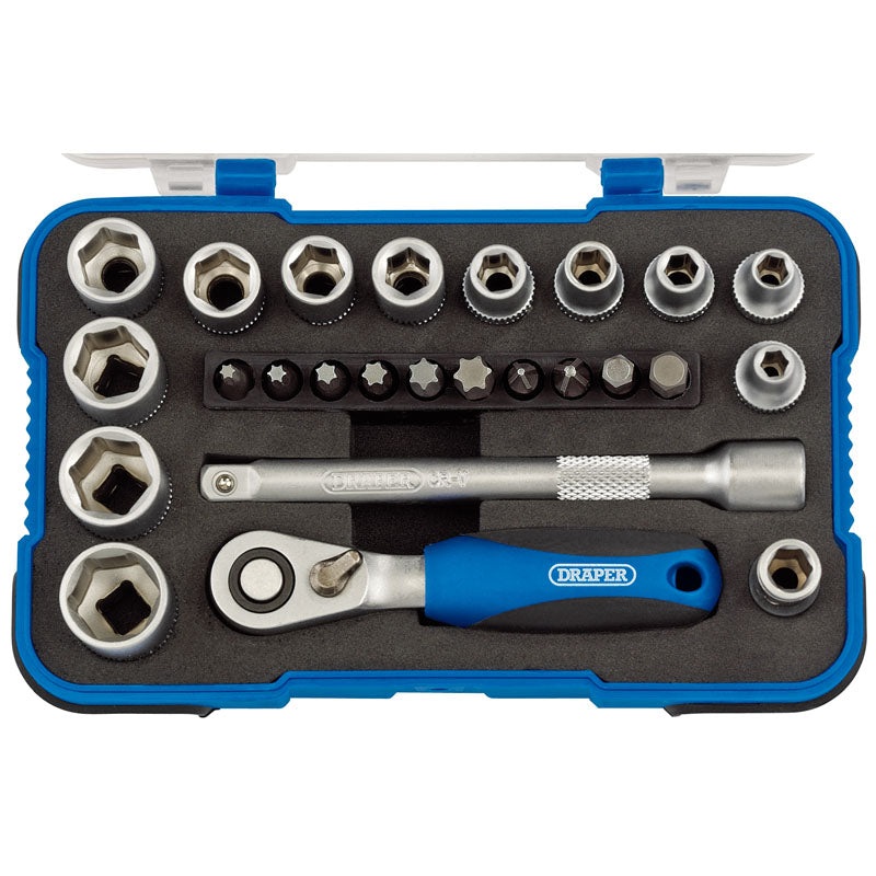 Draper 1/4 Sq. Dr. Metric Socket Set (25 Piece)