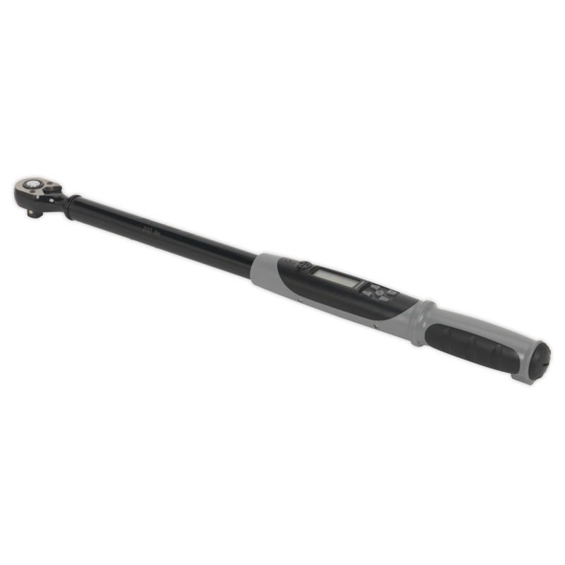 Sealey Angle Torque Wrench Digital 1/2Sq Drive 20-200Nm(14.7-147.5lb.ft) Black Series