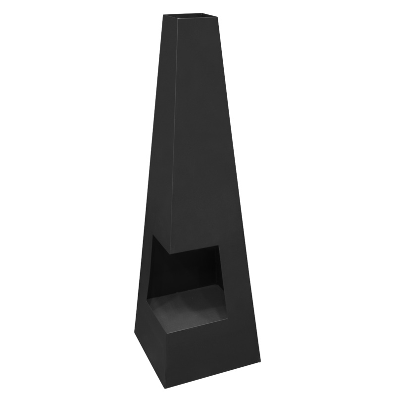 Sealey Dellonda Chiminea, Wood Burner, Heater for Outdoors W45cm x H150cm – Black Steel